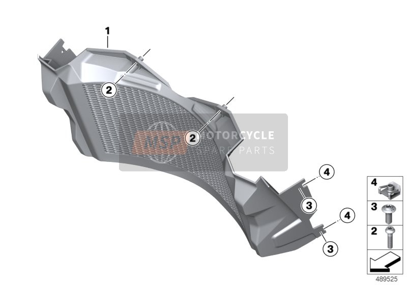 BMW F 850 GS Adve. (0K01, 0K03) 2019 Luchtkanaal, Radiator voor een 2019 BMW F 850 GS Adve. (0K01, 0K03)