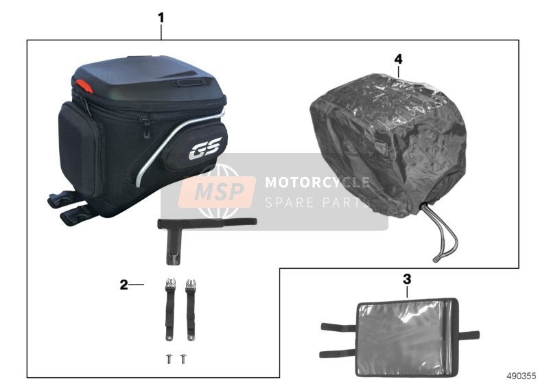 BMW F 850 GS Adve. (0K01, 0K03) 2019 Tank-top bag for a 2019 BMW F 850 GS Adve. (0K01, 0K03)