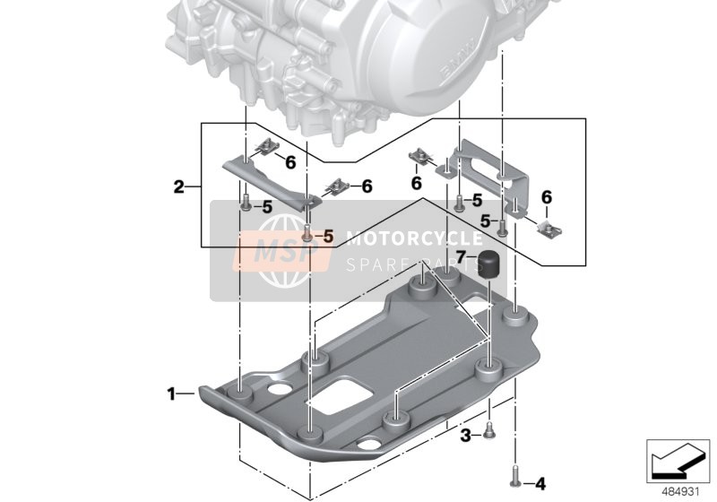 BMW F 850 GS Adve. (0K01, 0K03) 2019 Engine Skid Plate Plastic for a 2019 BMW F 850 GS Adve. (0K01, 0K03)