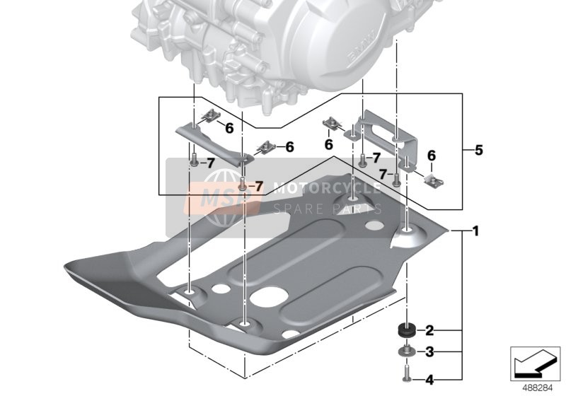 BMW F 850 GS Adve. (0K01, 0K03) 2017 Engine skid plate aluminum for a 2017 BMW F 850 GS Adve. (0K01, 0K03)