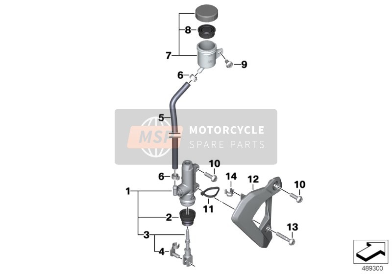 BMW F 850 GS Adve. (0K01, 0K03) 2018 Hoofdremcilinder voor een 2018 BMW F 850 GS Adve. (0K01, 0K03)