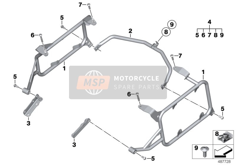 BMW F 850 GS Adve. (0K01, 0K03) 2019 Kofferhouder voor een 2019 BMW F 850 GS Adve. (0K01, 0K03)