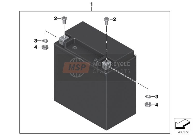 BMW F 900 R (0K11, 0K13) 2019 Battery AGM 2 for a 2019 BMW F 900 R (0K11, 0K13)