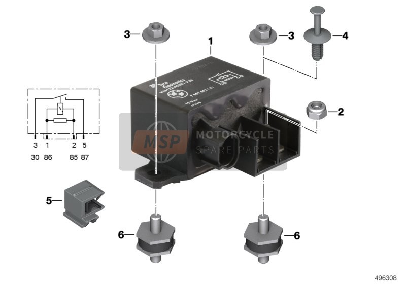 BMW F 900 R (0K11, 0K13) 2019 STARTER RELAY for a 2019 BMW F 900 R (0K11, 0K13)