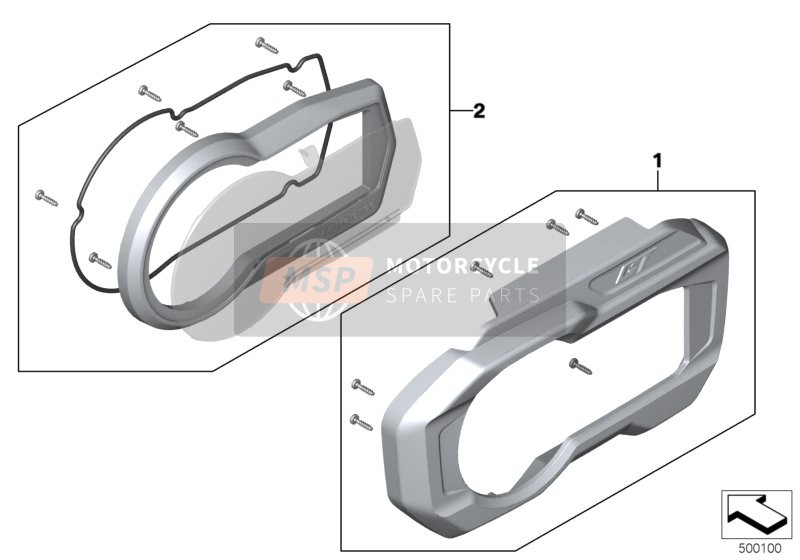 BMW F 900 R (0K11, 0K13) 2019 Revisiekit instrumentenpaneel voor een 2019 BMW F 900 R (0K11, 0K13)