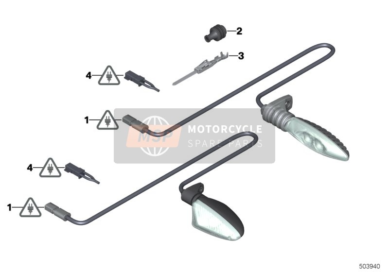 BMW F 900 R (0K11, 0K13) 2019 Repair connector, indicator lamp for a 2019 BMW F 900 R (0K11, 0K13)