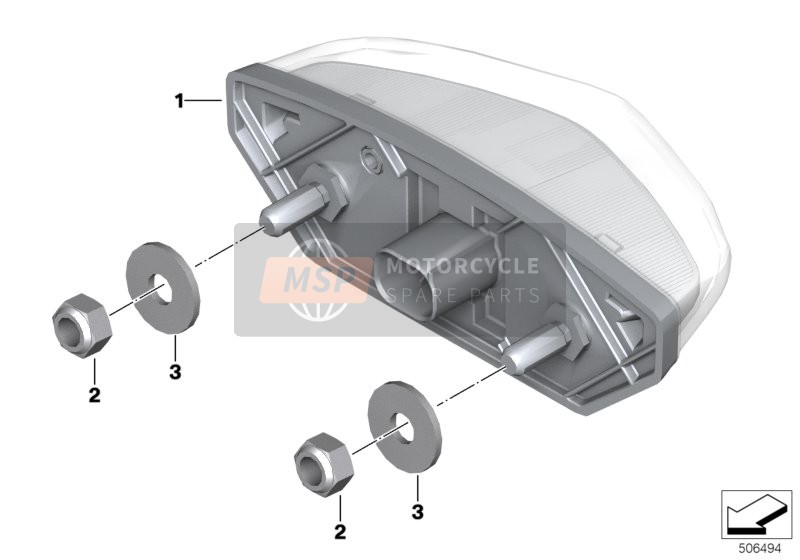 BMW F 900 R (0K11, 0K13) 2019 Feu arrière à LED pour un 2019 BMW F 900 R (0K11, 0K13)