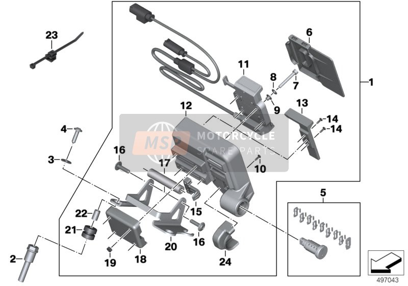 BMW F 900 R (0K11, 0K13) 2019 Préparation pour système de navigation pour un 2019 BMW F 900 R (0K11, 0K13)