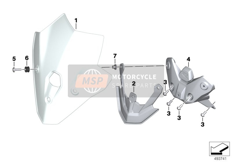 46638403839, Windshield Bracket, BMW, 0