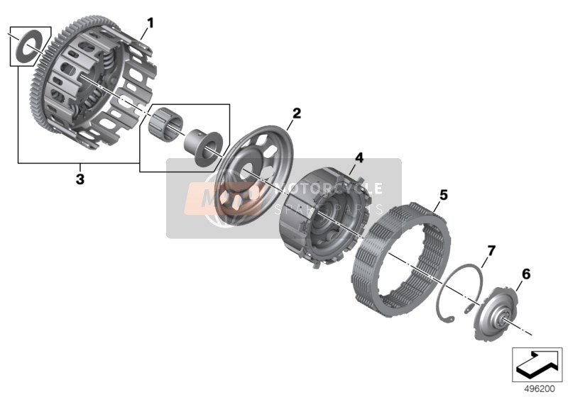 BMW F 900 R (0K11, 0K13) 2019 Clutch with clutch plate for a 2019 BMW F 900 R (0K11, 0K13)