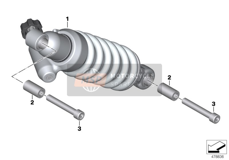 Jambe de suspension arrière