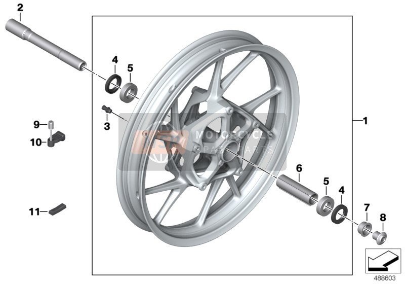 36318531205, Ruota In Ghisa Argento Anteriore, BMW, 0