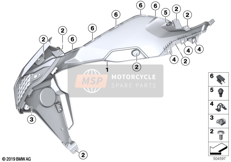 BMW F 900 R (0K11, 0K13) 2019 Coque de réservoir, inférieure pour un 2019 BMW F 900 R (0K11, 0K13)