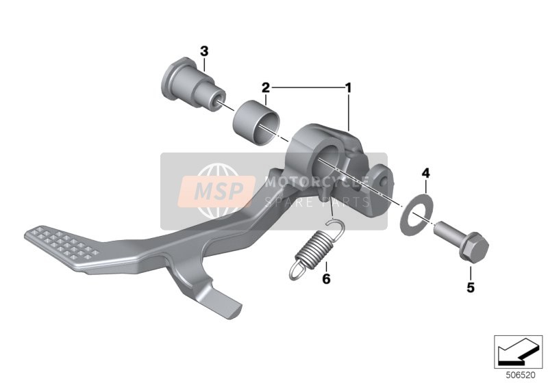 BMW F 900 XR (0K21, 0K23) 2018 BRAKE PEDAL for a 2018 BMW F 900 XR (0K21, 0K23)