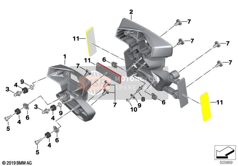 BMW F 900 XR (0K21, 0K23) 2019 Adaptateur pour feu arrière à LED pour un 2019 BMW F 900 XR (0K21, 0K23)