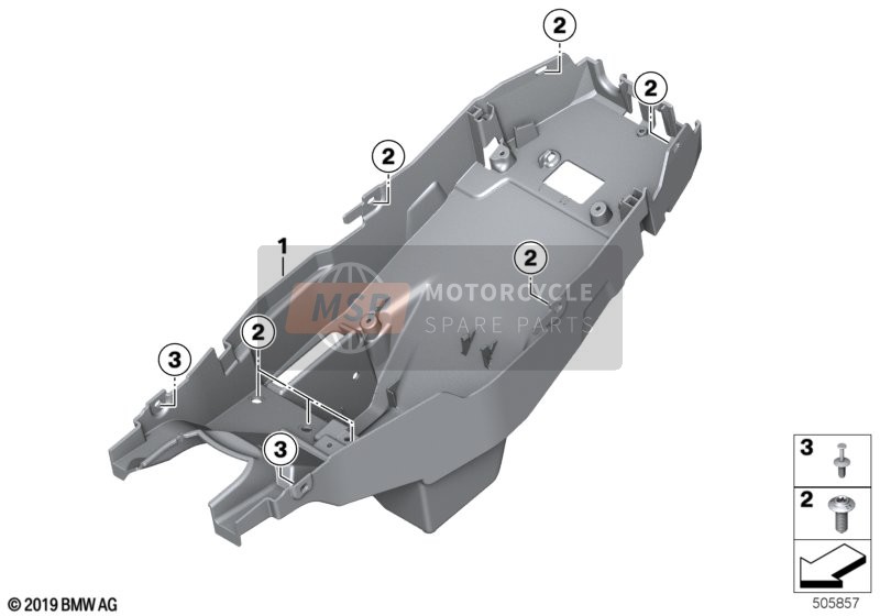 BMW F 900 XR (0K21, 0K23) 2018 Heckträgerteil für ein 2018 BMW F 900 XR (0K21, 0K23)