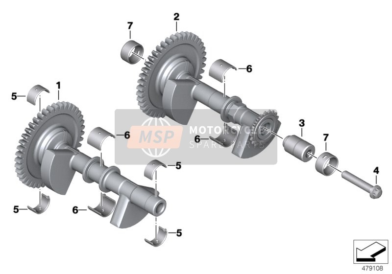 BMW F 900 XR A2 (0K41) 2019 Arbol compensadoro para un 2019 BMW F 900 XR A2 (0K41)