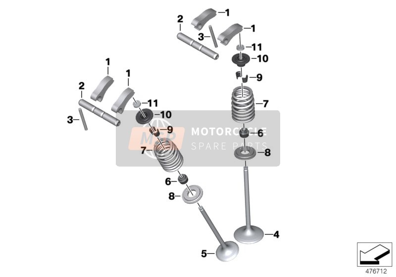 BMW F 900 XR A2 (0K41) 2018 Valvole con molle per un 2018 BMW F 900 XR A2 (0K41)