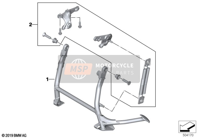 BMW F 900 XR A2 (0K41) 2019 Béquille centrale pour un 2019 BMW F 900 XR A2 (0K41)