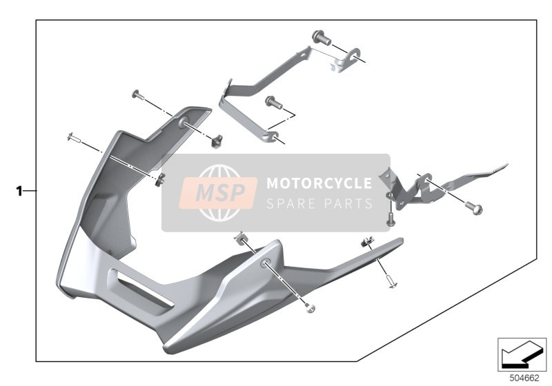 BMW F 900 XR A2 (0K41) 2019 Spoiler motore per un 2019 BMW F 900 XR A2 (0K41)