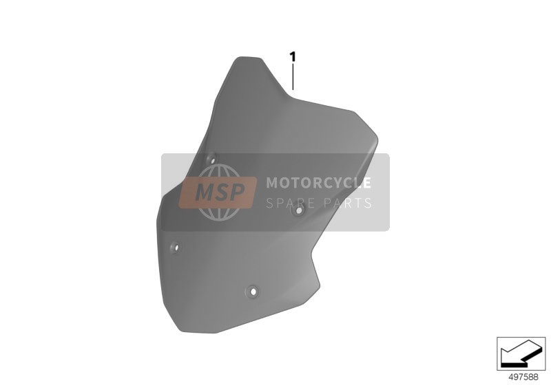 BMW F 900 XR A2 (0K41) 2018 Windscherm gekleurd voor een 2018 BMW F 900 XR A2 (0K41)