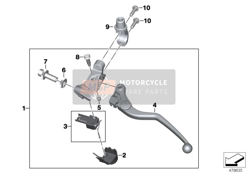 BMW F 900 XR A2 (0K41) 2018 Commande de débrayage pour un 2018 BMW F 900 XR A2 (0K41)