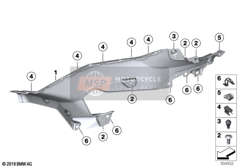 BMW F 900 XR A2 (0K41) 2018 Tankdeckel, unten für ein 2018 BMW F 900 XR A2 (0K41)