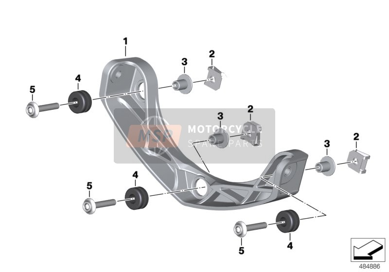 BMW G 310 GS (0G02, 0G12) 2016 Sostegno faro per un 2016 BMW G 310 GS (0G02, 0G12)