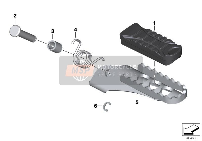 46718562032, REPOSE-PIED Conducteur Droite, BMW, 0