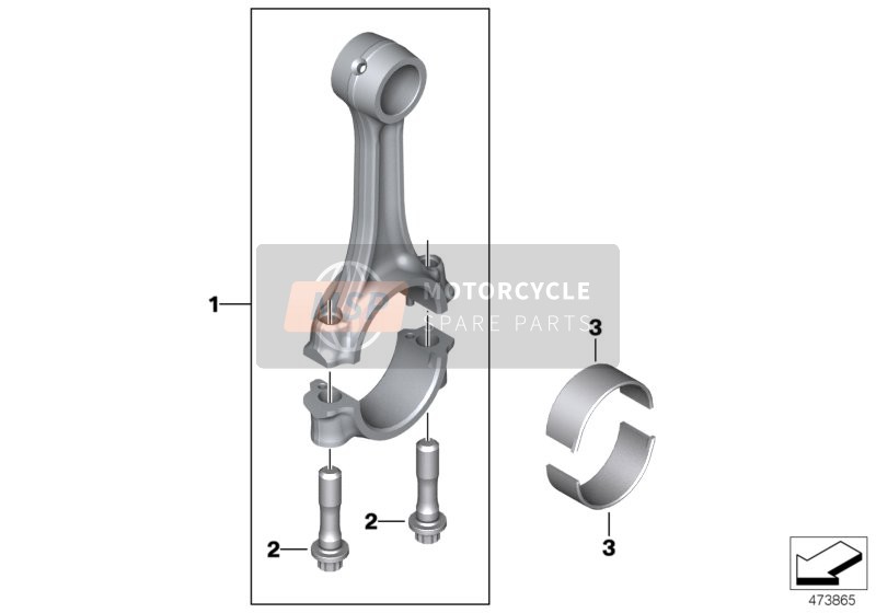 BMW G 310 GS (0G02, 0G12) 2017 CONNECTING ROD WITH BEARING for a 2017 BMW G 310 GS (0G02, 0G12)