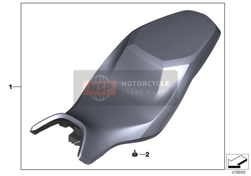 BMW G 310 GS (0G02, 0G12) 2016 Low-profile bench seat for a 2016 BMW G 310 GS (0G02, 0G12)