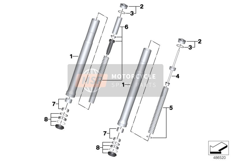 BMW G 310 GS (0G02, 0G12) 2019 STANCHION for a 2019 BMW G 310 GS (0G02, 0G12)