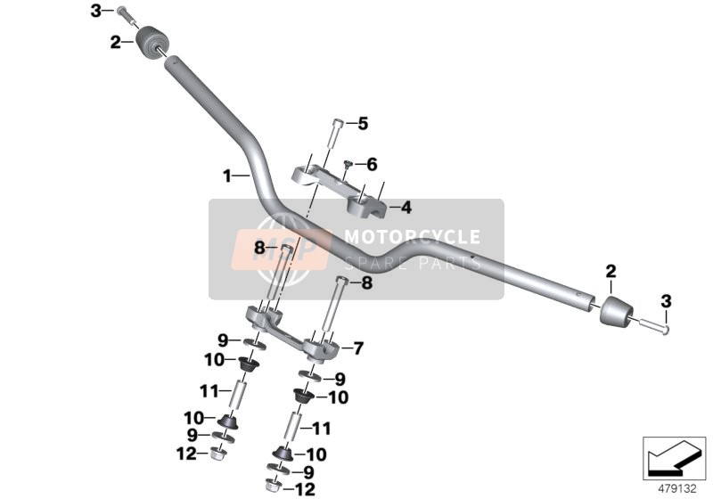 32718566419, Estribo De Sujeción Superior, BMW, 0