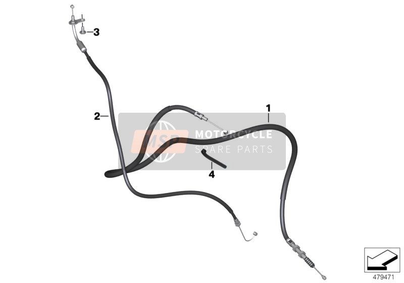 BMW G 310 GS (0G02, 0G12) 2016 BOWDEN CABLES for a 2016 BMW G 310 GS (0G02, 0G12)