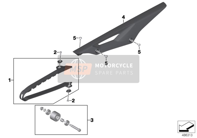 BMW G 310 GS (0G02, 0G12) 2019 Protège-chaîne 1 pour un 2019 BMW G 310 GS (0G02, 0G12)