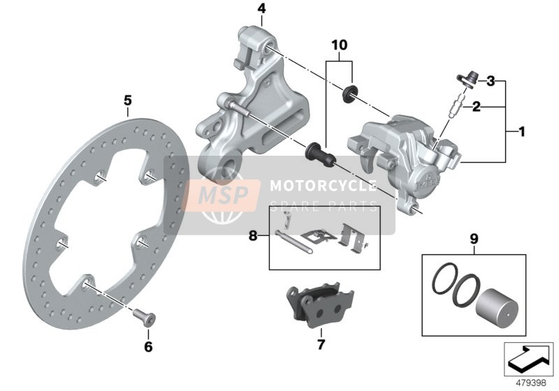 BMW G 310 GS (0G02, 0G12) 2019 Hinterradbremse für ein 2019 BMW G 310 GS (0G02, 0G12)