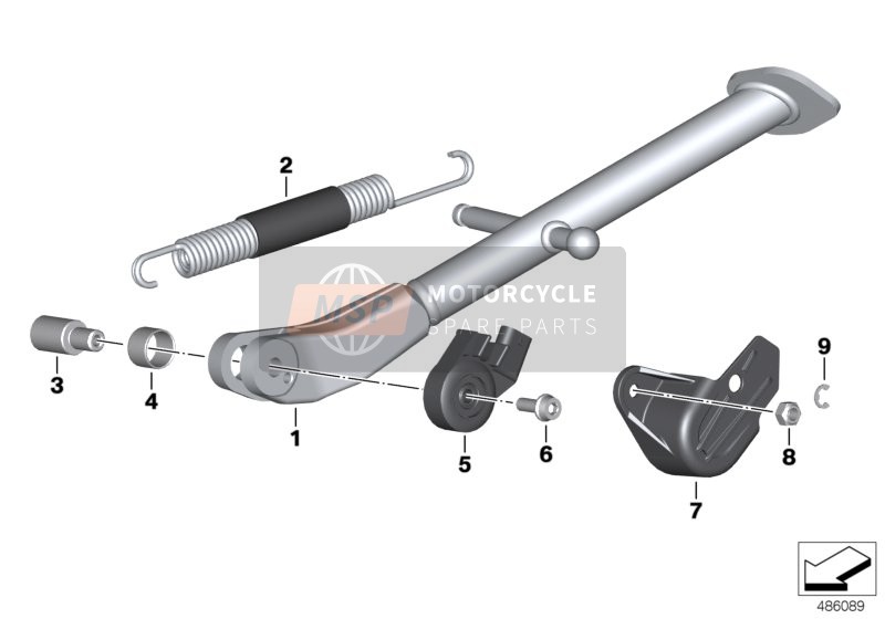 BMW G 310 GS (0G02, 0G12) 2016 Cavalletto laterale per un 2016 BMW G 310 GS (0G02, 0G12)