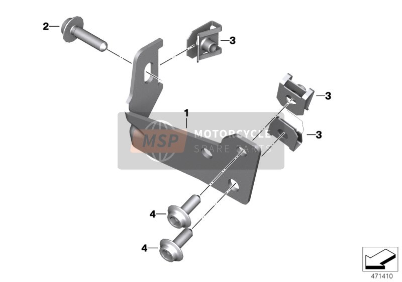 BMW G 310 GS (0G02, 0G12) 2017 Support de garniture, droite pour un 2017 BMW G 310 GS (0G02, 0G12)