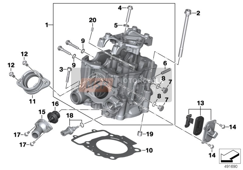 11538562894, Tapa Caja Del Termostato, BMW, 0