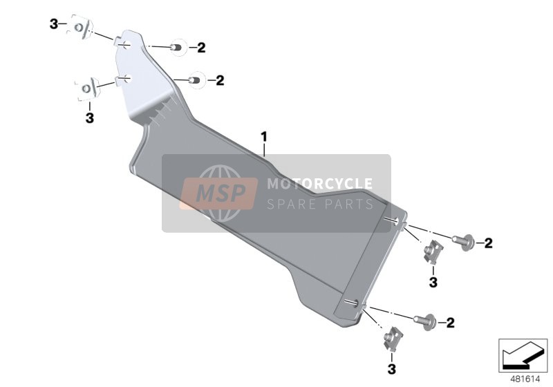 BMW G 310 GS (0G02, 0G12) 2016 Air-Discharge Duct for a 2016 BMW G 310 GS (0G02, 0G12)