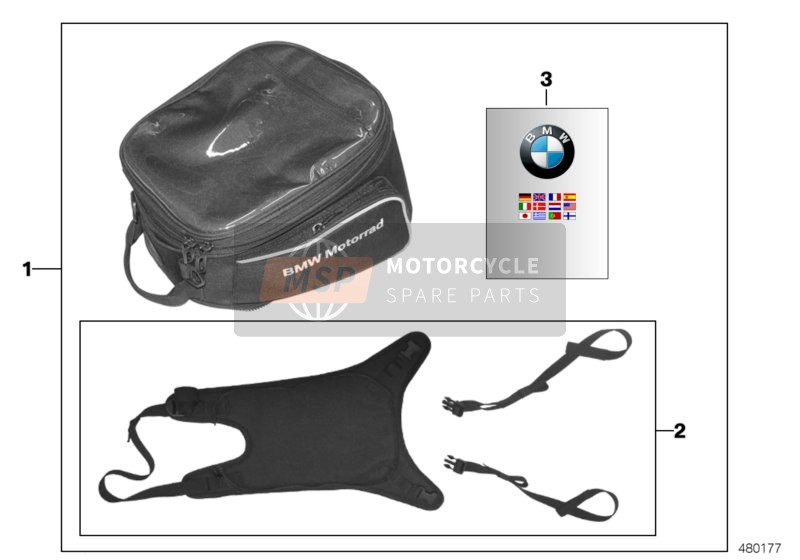 BMW G 310 R (0G01, 0G11) 2017 Tank-top bag for a 2017 BMW G 310 R (0G01, 0G11)