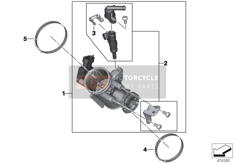 BMW G 310 R (0G01, 0G11) 2018 THROTTLE HOUSING ASSY for a 2018 BMW G 310 R (0G01, 0G11)