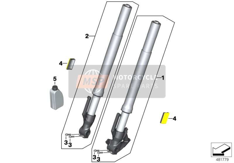 31428554238, Fourreau De Fourche Droit, BMW, 0