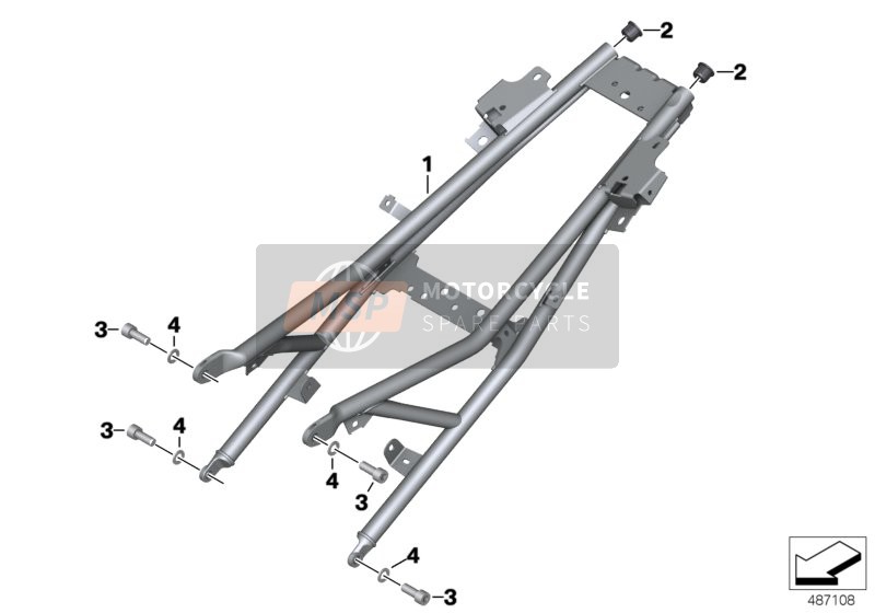 BMW G 310 R (0G01, 0G11) 2019 Achterframe voor een 2019 BMW G 310 R (0G01, 0G11)