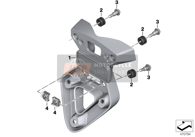 BMW G 310 R (0G01, 0G11) 2017 LICENCE PLATE ADAPTOR for a 2017 BMW G 310 R (0G01, 0G11)