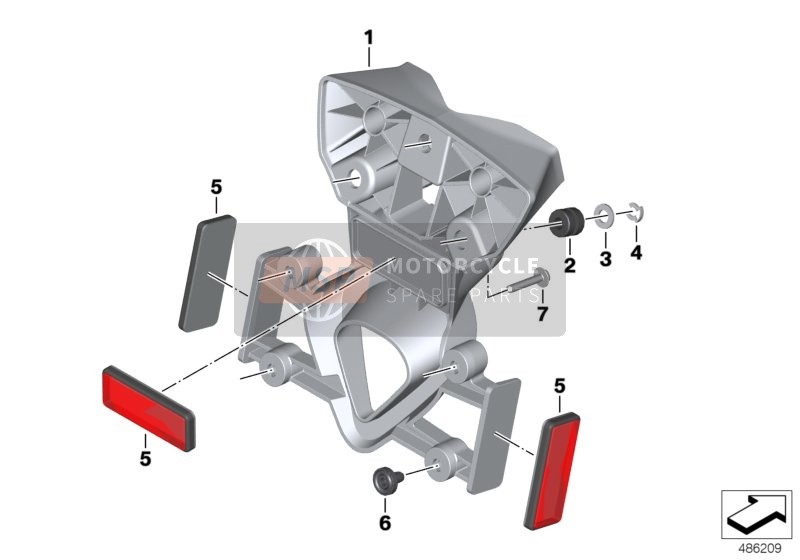 BMW G 310 R (0G01, 0G11) 2019 License plate adapter, US for a 2019 BMW G 310 R (0G01, 0G11)