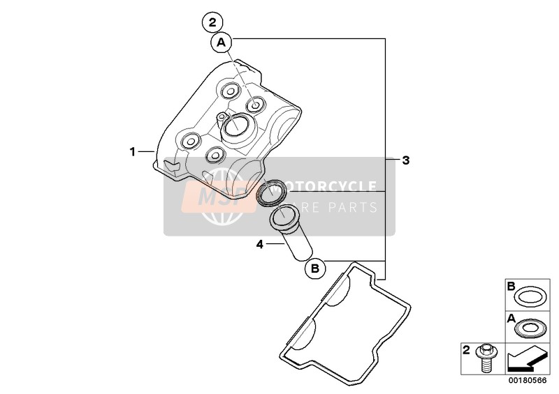 BMW G 450 X (0145) 2010 ZYLINDERKOPFABDECKUNG für ein 2010 BMW G 450 X (0145)