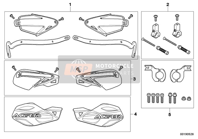 BMW G 450 X (0145) 2010 Set Handprotektoren für ein 2010 BMW G 450 X (0145)