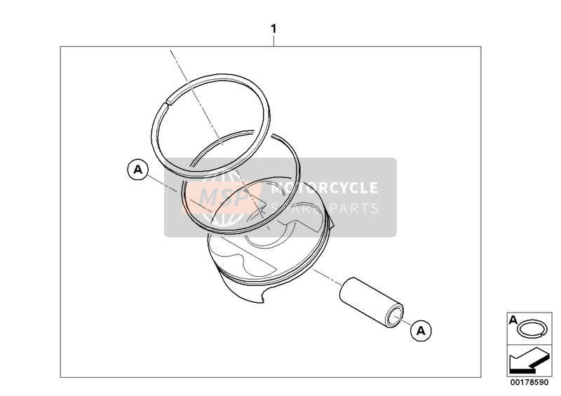 BMW G 450 X (0145) 2007 PISTON for a 2007 BMW G 450 X (0145)