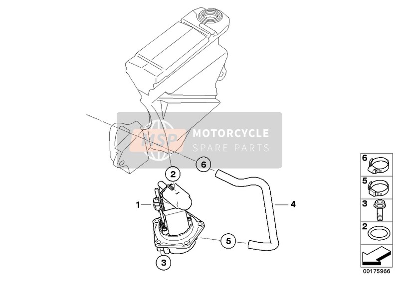 BMW G 450 X (0145) 2010 Benzine pomp voor een 2010 BMW G 450 X (0145)